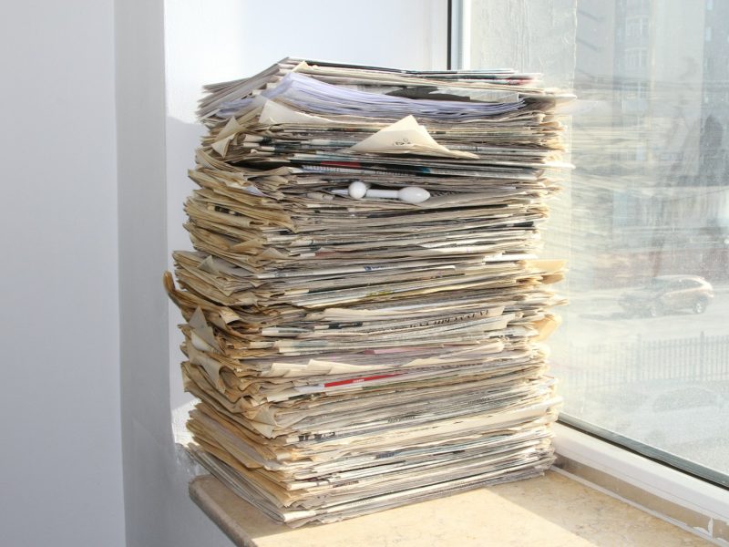 Stosy dokumentów, które są przygotowanie do niszczenia